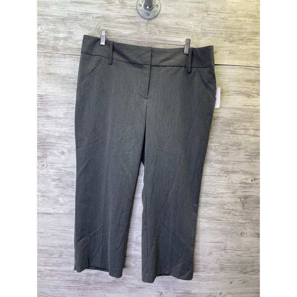 Company Ellen Tracy Capris 14‎ Womens Gray Mid Rise Stretch